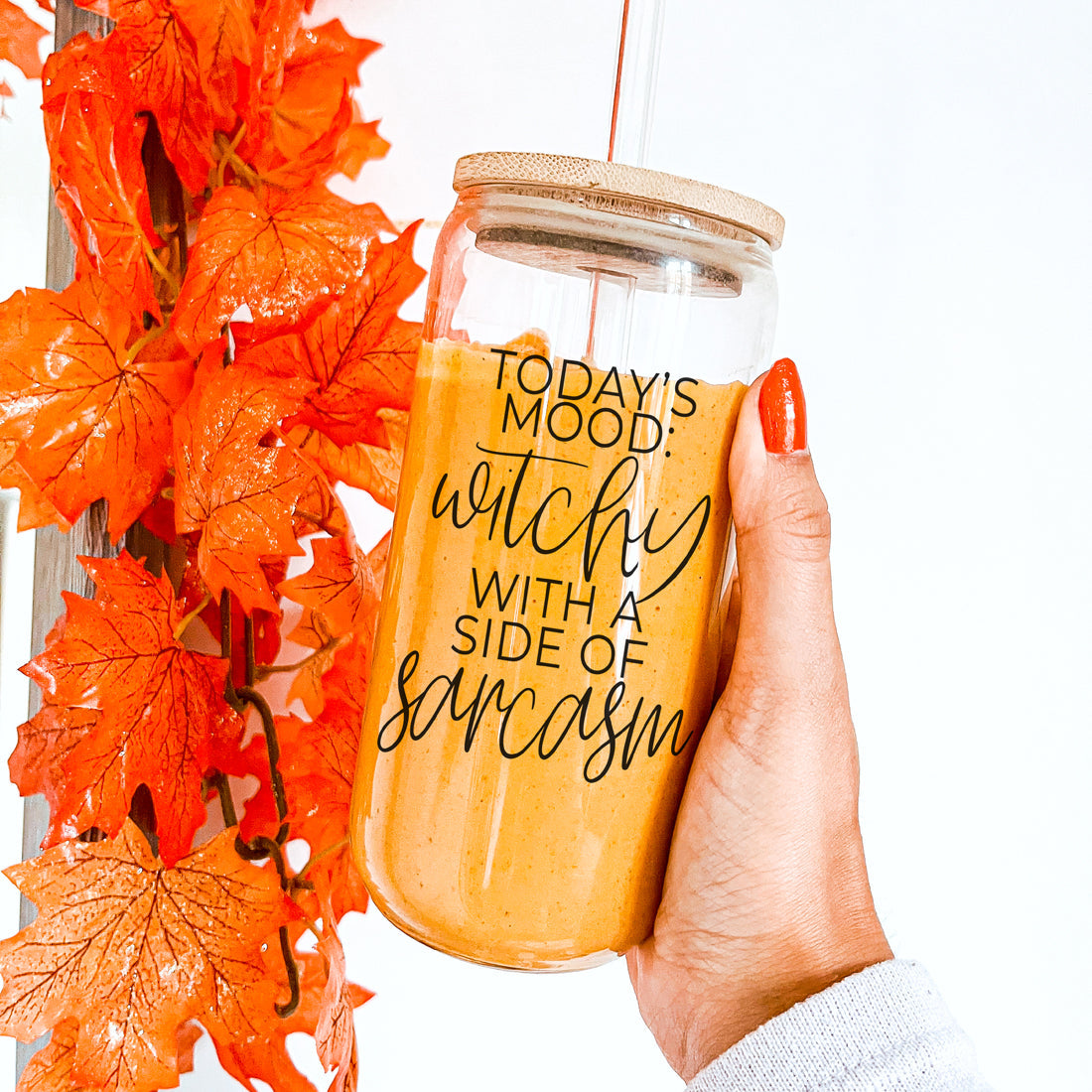 Halloween coffee lover glass tumbler
magical morning coffee tumbler set